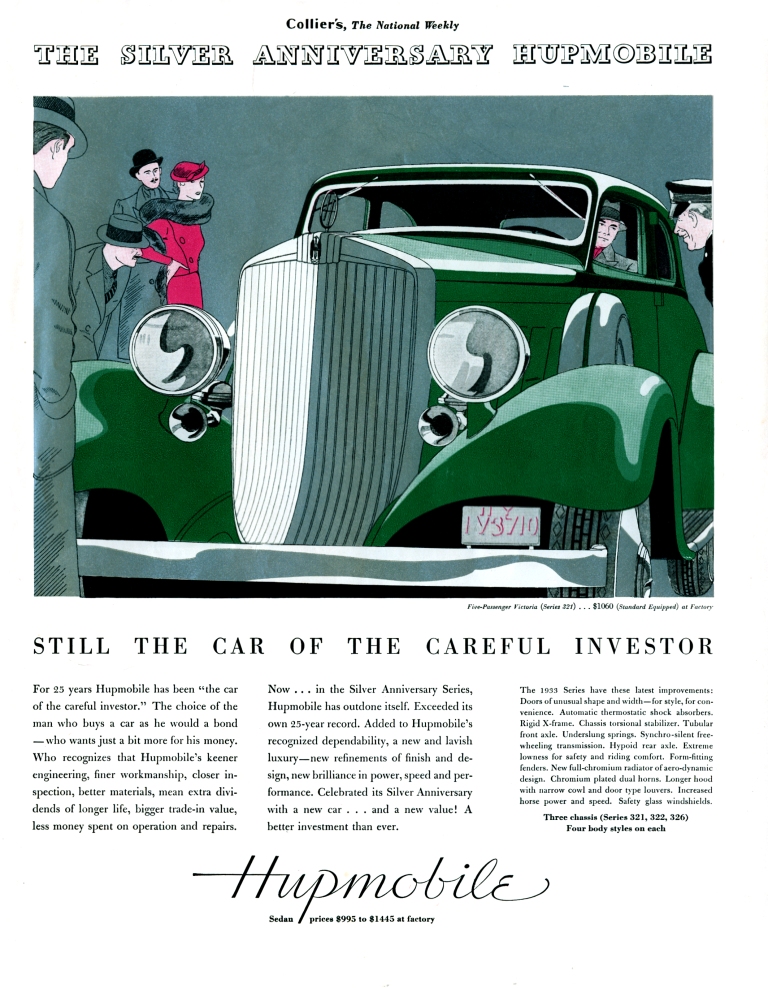 1933 Hupmobile Auto Advertising